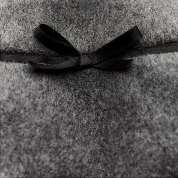 Zara Strapless Flannel Bow Top Grey Black Tube Top Wool Blend Size Small NWT - Picture 4 of 10